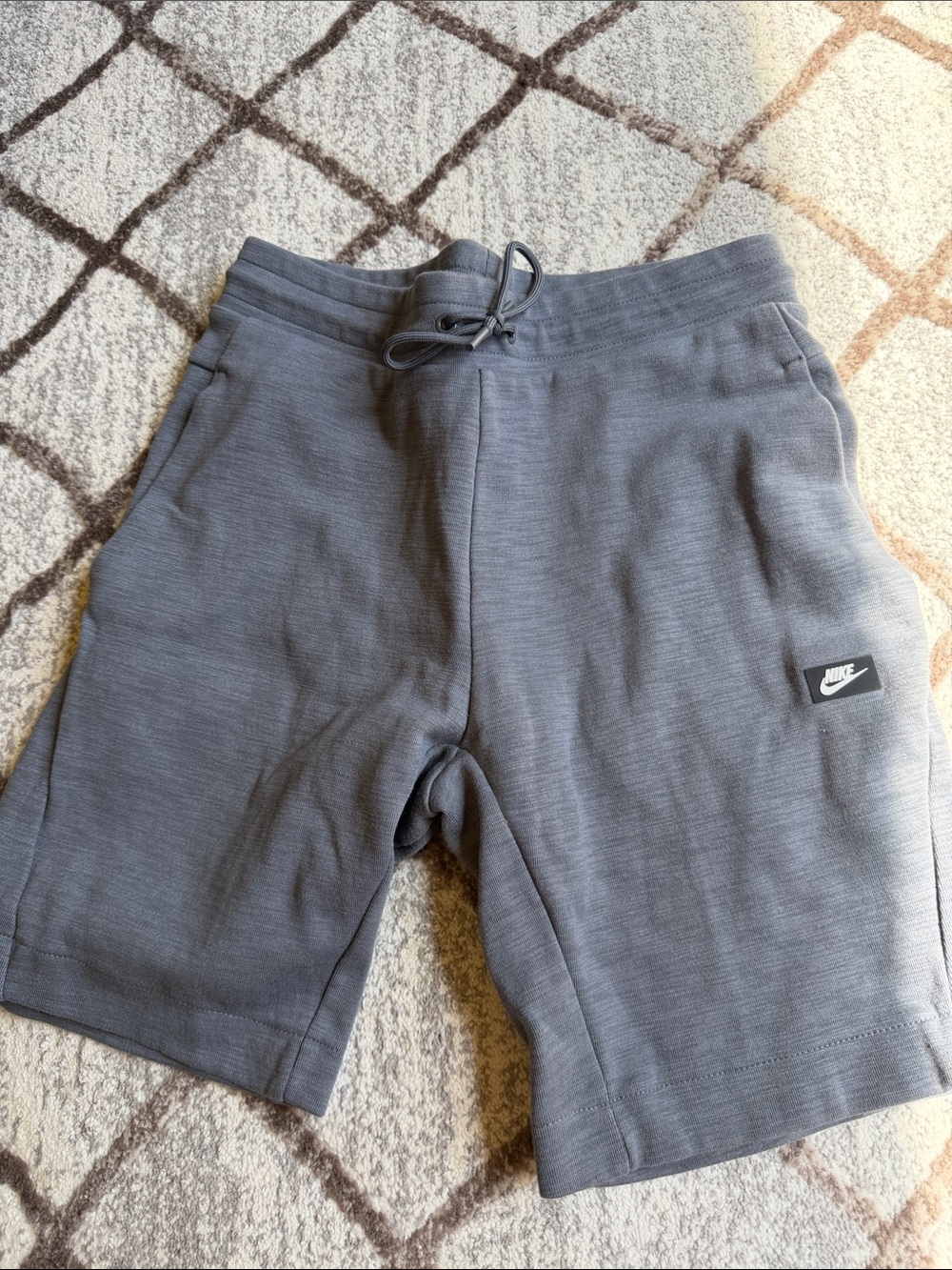 Nike Men's Charcoal Athletic Knit Drawstring Shorts
